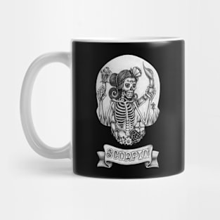 Zodiac scorpio skull. Mug